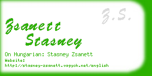 zsanett stasney business card